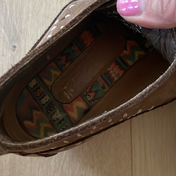 Hush Puppies Leather Moccasin Boho Ankle Laceup Bootie - Picture 6 of 10